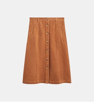 Jupe trapèze en velours - TIPHAINE - Gerard Darel - Caramel