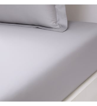 Drap housse pour lit articulé en satin - Yves Delorme - Platine