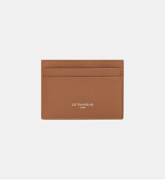 Porte cartes Lucien en cuir grainé - Le Tanneur - Beige foncé