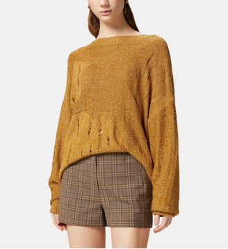 Pull jacquard long métallisé et déchiré - Pinko - Multicolore