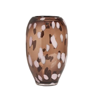 Vase en verre à pois - OYOY - Marron