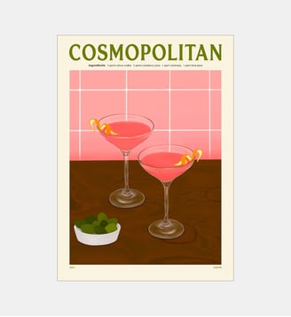 Poster    Cosmopolitan - PSTR studio x Elin PK - Poster & Frame - Multicolore