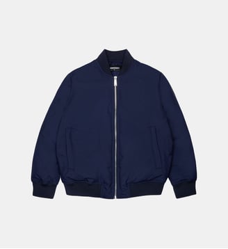 Veste matelassée avec logo imprimé - Dsquared2 - Bleu foncé