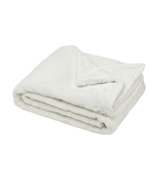 Plaid BIANCA effet fourrure souple au toucher ultra doux - Madura - Gris arctique