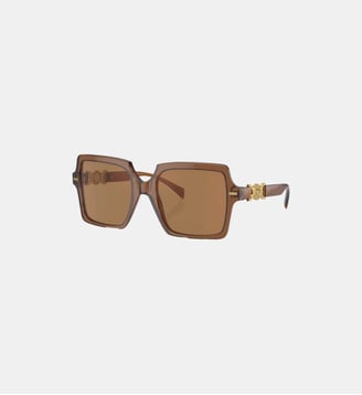 Lunettes de soleil Carré VE4441 - Versace - Transparent marron