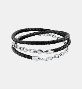 Bracelet T-LEATHER - Trussardi - Black stainless steel