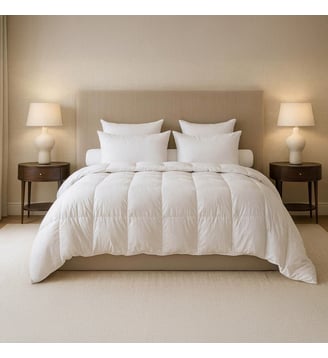 Couette Embellie - 30% duvet - Tempérée - Drouault - Blanc