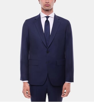 Veste de costume grande taille en serge - Fursac - Carbone