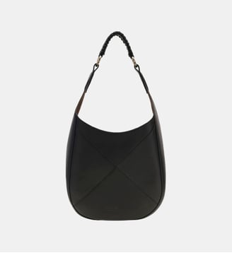 Sac hobo Pauline en cuir véritable - Guess - Noir