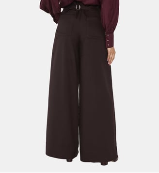 Pantalon Large À Pinces Daisy - Maison 123 - Aubergine