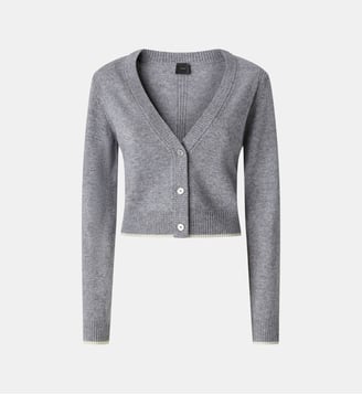 Cardigan à col v - Pinko - Gris gris monument
