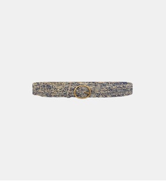 Ceinture en raphia - PALOMA - Pablo - Bleu chiné