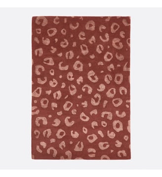 Tapis en 65% laine, motif léopard - La Redoute Interieurs - Acajou