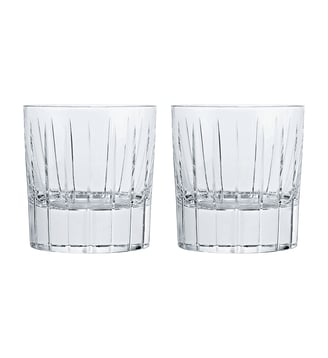 Lot de 2 verres à whisky old-fashioned en cristal - IRIANA - Christofle - Doré