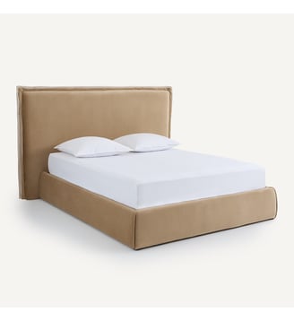 Housse de tête de lit, en velours - AM.PM - Chamois