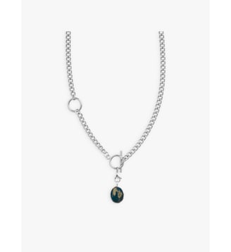 Collier ben en acier - Agnès b. - Metal antique