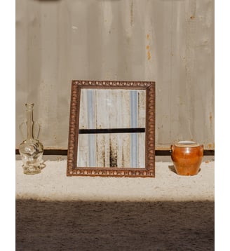 Miroir en bois Georges N°1395- Produit chiné - Debongout - Bois foncé