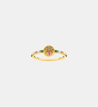 Bague arborant un palmier - Thomas Sabo - Or jaune