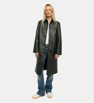 Manteau Mentlyr Cuir - Zadig&Voltaire - Vert gloom
