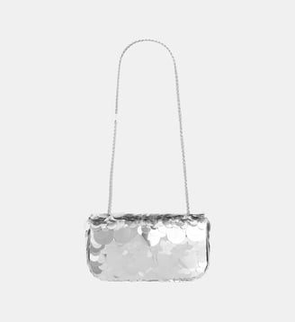 Petit sac baguette Sparkle avec broderie de sequins - Rabanne - Argent