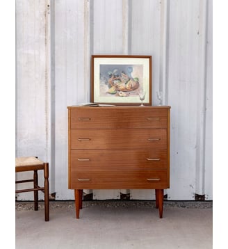 Commode scandinave en bois Olga N°697- Produit chiné - Debongout - Bois foncé