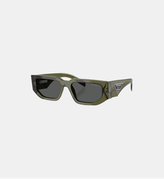 Lunettes de soleil Rectangulaire PR 09ZS - Prada - Vert militaire transparent