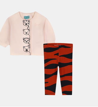 Ensemble textile - Kenzo Kids - Marron et noir
