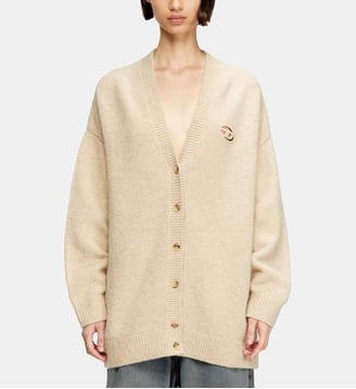 Cardigan en mélange de laine et d'alpaga - Diesel - Beige