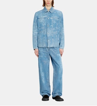 Veste en denim satiné - Diesel - Bleu clair