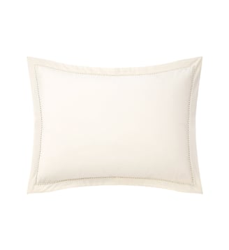 Taie d'oreiller en percale de coton - Desforges - Ivoire