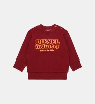 Sweat-shirt col rond avec logo - Diesel Kids - Bordeaux