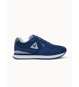 Sneakers retro-running en mesh et suede Solar - Le Coq Sportif - Moonlit ocean et frost gray