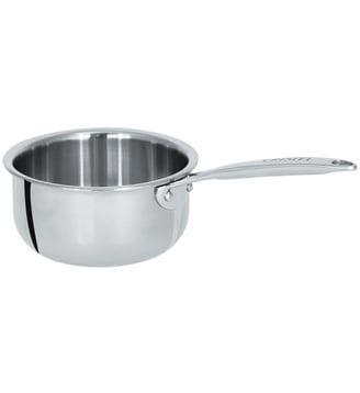 Mini Casserole inox Castel'Pro fixe  Ø9cm - Cristel - Argenté brillant