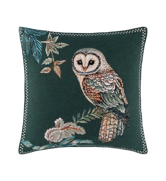 Housse de coussin en coton - Yves Delorme - Vert forêt