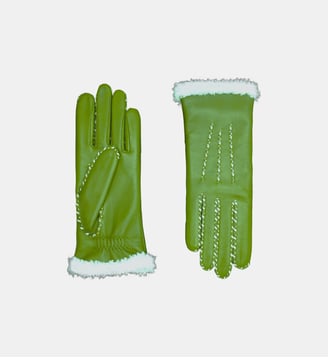 Gants Marie-Louise Femme Cuir Doublés Alpaga Agnelle