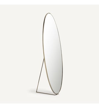 Miroir sur pied ovale métal fer, H170cm AM.PM