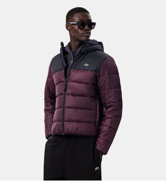 Doudoune matelassée déperlante - Lacoste - Noir marron