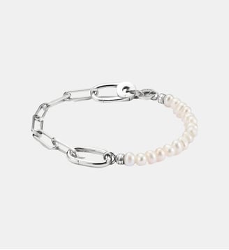 Bracelet Charm Paperclip et perles avec un Connect Link - Thomas Sabo - Argent