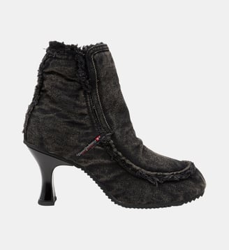 D-Woodstock - Bottes en denim à talon - Diesel - Noir