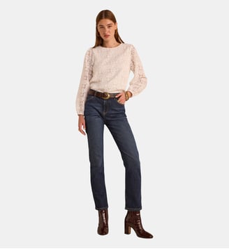 Jean Droit Et Fit En Coton Sonia - Maison 123 - Bleu denim
