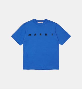 T-shirt en jersey avec logo - Marni - Bluette