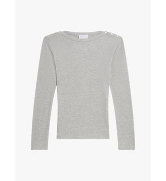 t-shirt en viscose - Agnès b. - Chiné blanc
