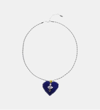 Collier chaîne avec pendentif perles tissées FORTAZA - Hipanema - Bleu