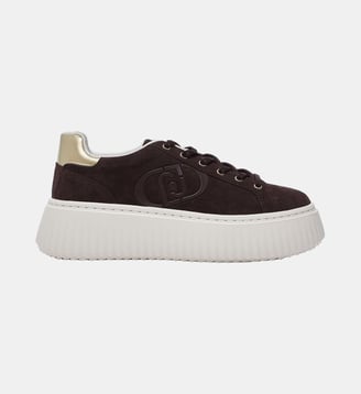 Sneakers plateforme en daim - Liu Jo - Moka