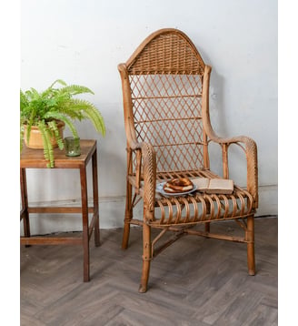 Fauteuil en rotin Ernest N°1642 - Produit chiné - Debongout - Naturel