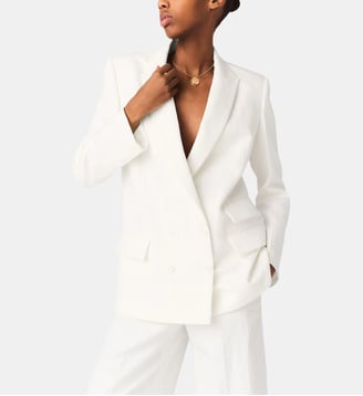 Veste de tailleur croisée - Maje - Blanc