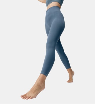 Legging de sport Nina longueur 7/8 taille haute - Born Living Yoga - Bleu ardoise foncé