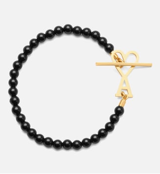 Bracelet Perles D'été Ami de Coeur unisexe en Laiton - AMI Paris - Or noir