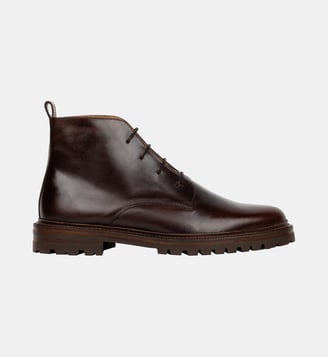 Bottines en cuir Howelsen - Bobbies - Marron foncé