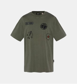 T-shirt army badgé, effet vintage - Schott - Kaki